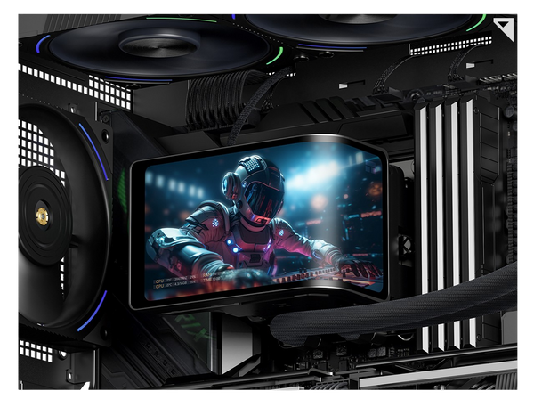 THERMALRIGHT WONDERVISION 360 TURBO ARGB BLACK 6.67" CURVED 3D SCREEN
