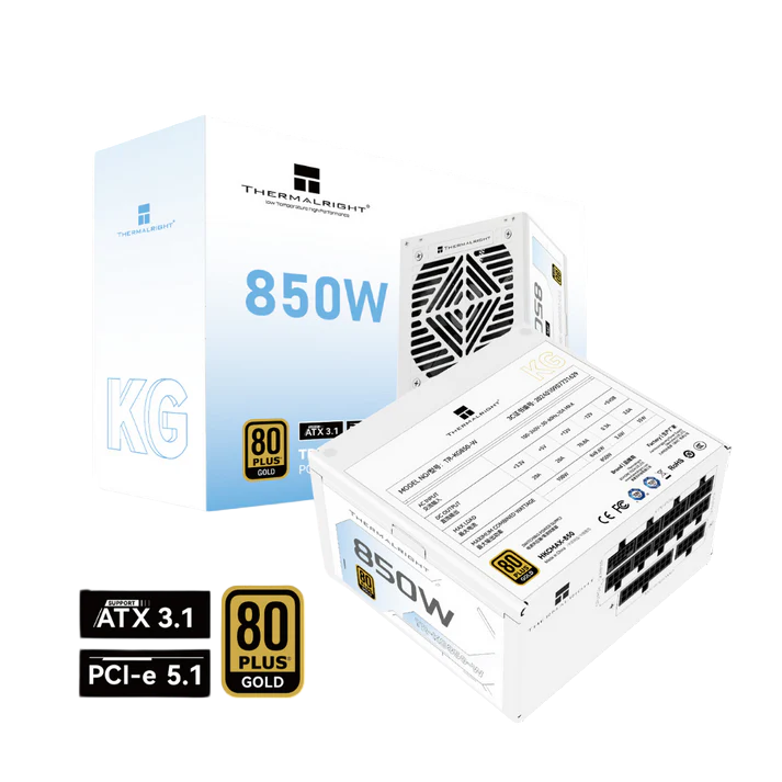 THERMALRIGHT KG 850W 80 PLUS GOLD ATX 3.1 FULLY MODULAR - WHITE
