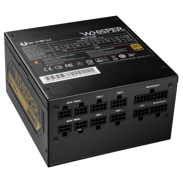 BITFENIX WHISPER 750W GOLD FULLY MODULAR