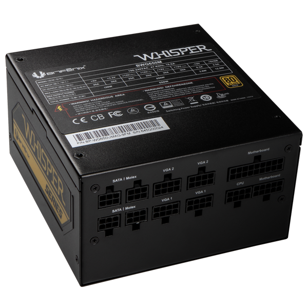 BITFENIX WHISPER 650W GOLD FULLY MODULAR