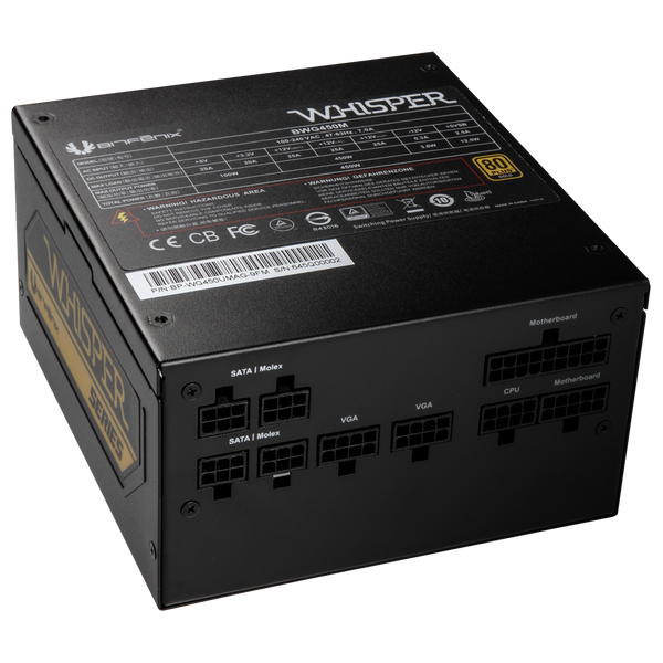 BITFENIX WHISPER 450W GOLD FULLY MODULAR