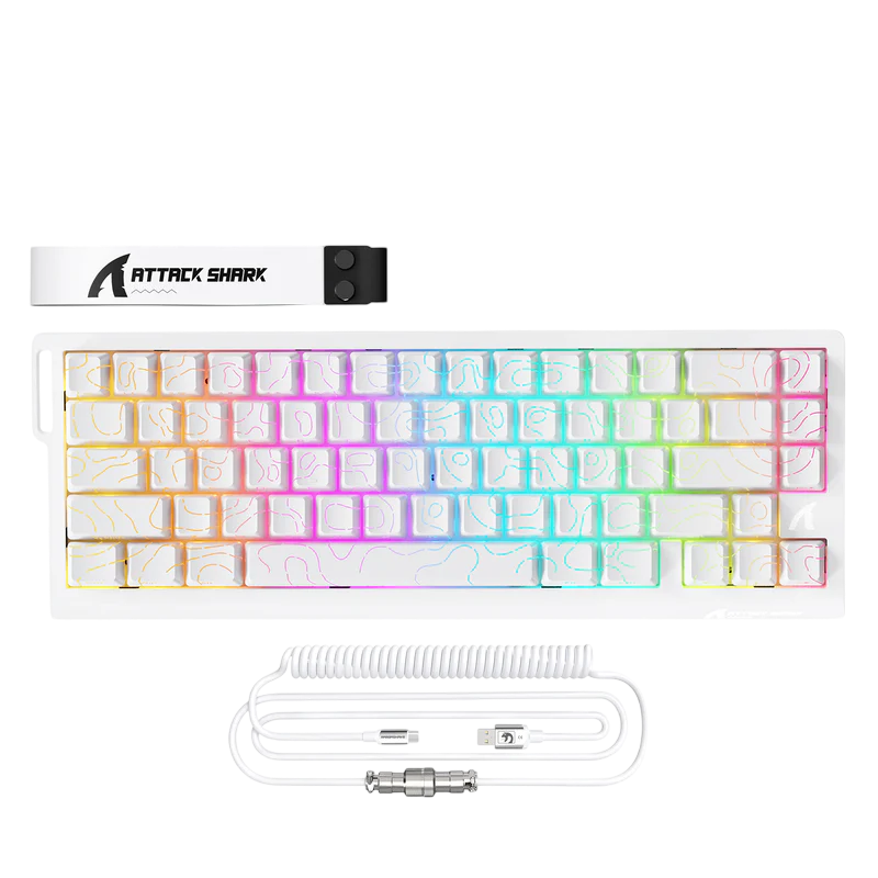 ATTACK SHARK X68 PRO HE - WHITE CONTOURS