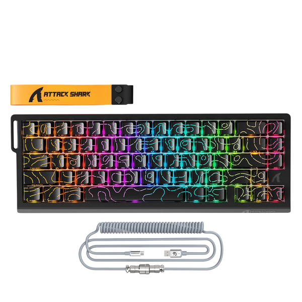 ATTACK SHARK X68 PRO HE - BLACK CONTOURS