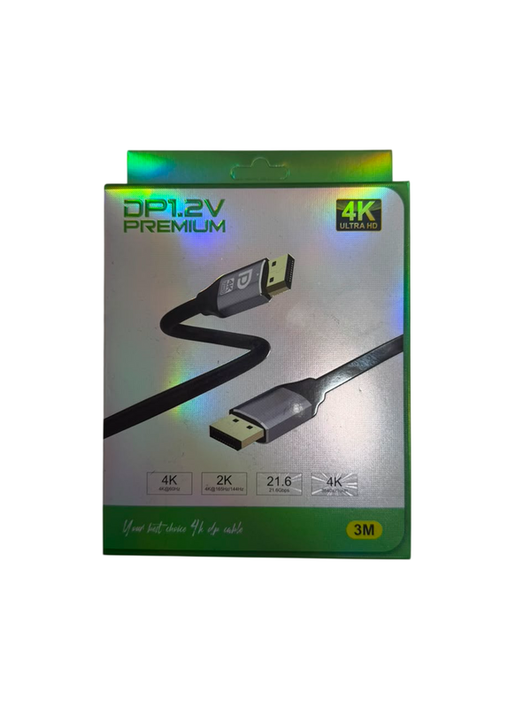 DISPLAY PORT 2.0 CABLE 4K 3 METERS DP TO DP