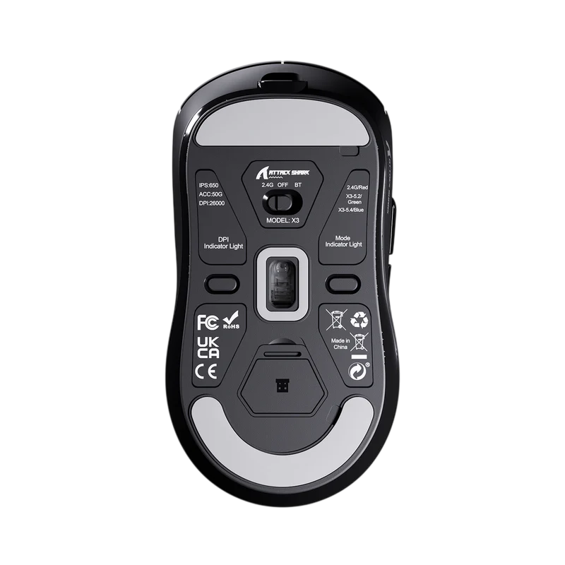 ATTACK SHARK X3 LIGHTWEIGHT WIRELESS - BLACK