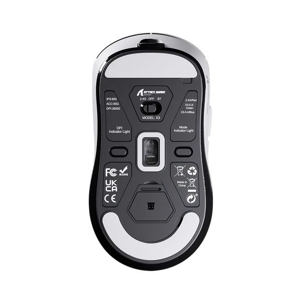 ATTACK SHARK X3 LIGHTWEIGHT WIRELESS - WHITE