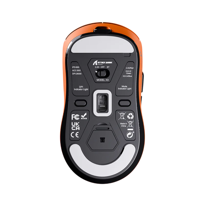 ATTACK SHARK X3 LIGHTWEIGHT WIRELESS - ORANGE
