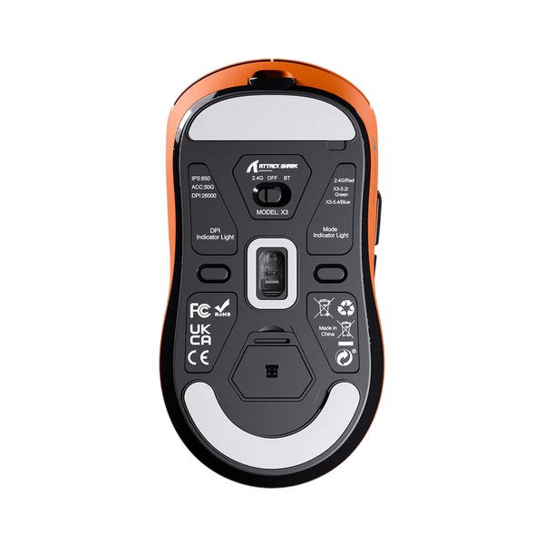 ATTACK SHARK X3 LIGHTWEIGHT WIRELESS - ORANGE