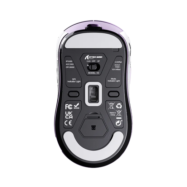 ATTACK SHARK X3 LIGHTWEIGHT WIRELESS - PURPLE