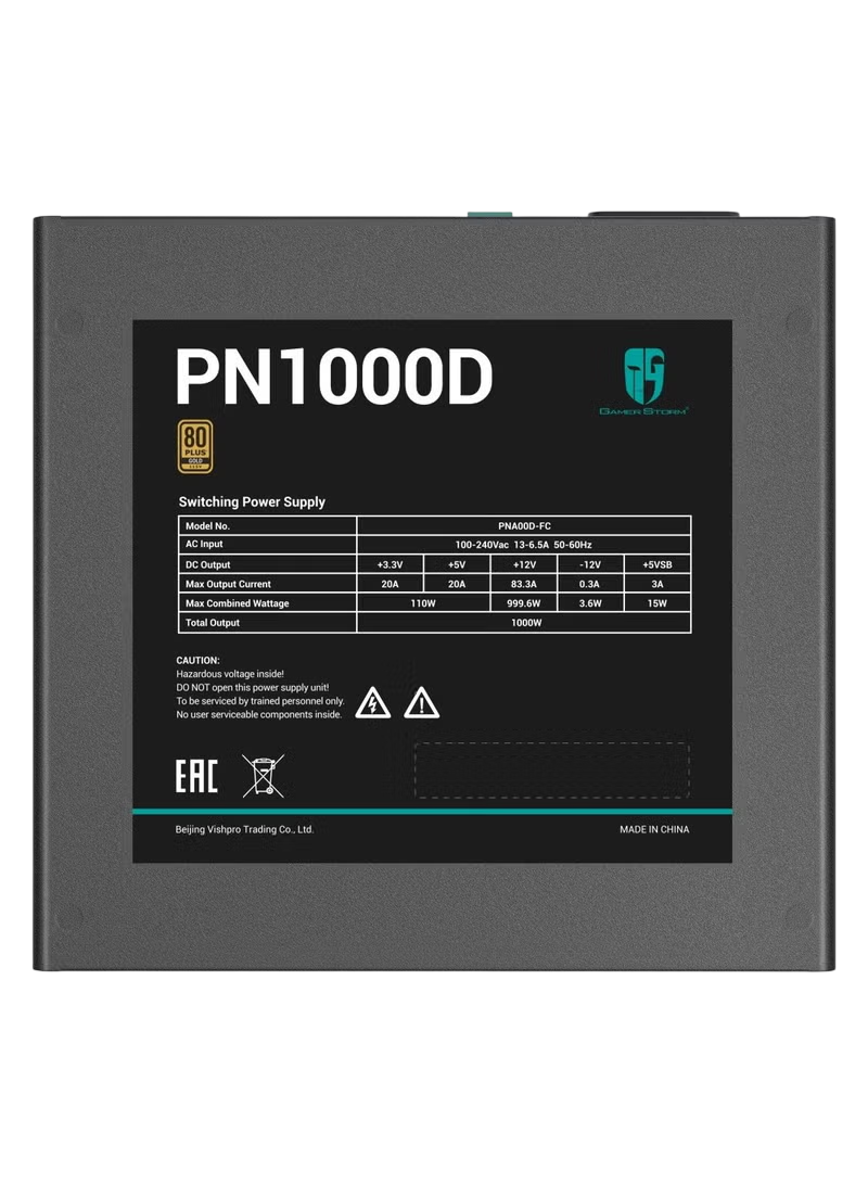 DEEPCOOL PN1000D 80 PLUS GOLD ATX 3.1 FULLY MODULAR