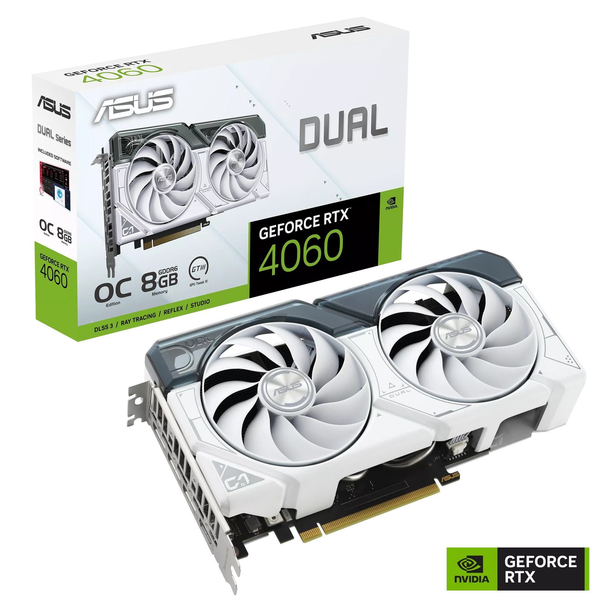 ASUS GEFORCE RTX 4060 8GB DUAL OC EDITION - WHITE