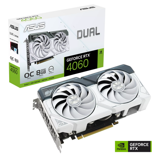 ASUS GEFORCE RTX 4060 8GB DUAL OC EDITION - WHITE