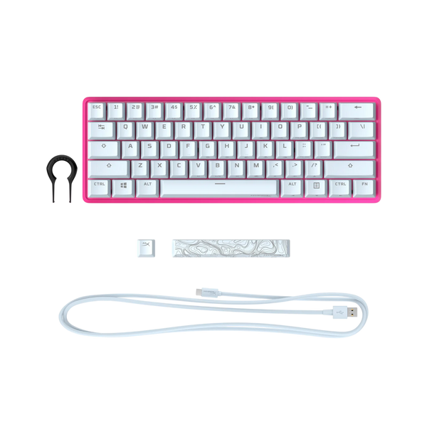 HYPERX ALLOY ORIGINS 60% RED SWITCHES - WHITE