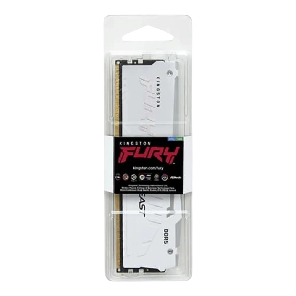 KINGSTON FURY BEAST RGB 16GB DDR5 6000MHz CL36 - WHITE