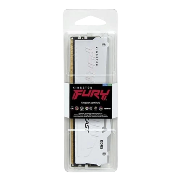 KINGSTON FURY BEAST RGB 16GB DDR5 6000MHz CL36 - WHITE