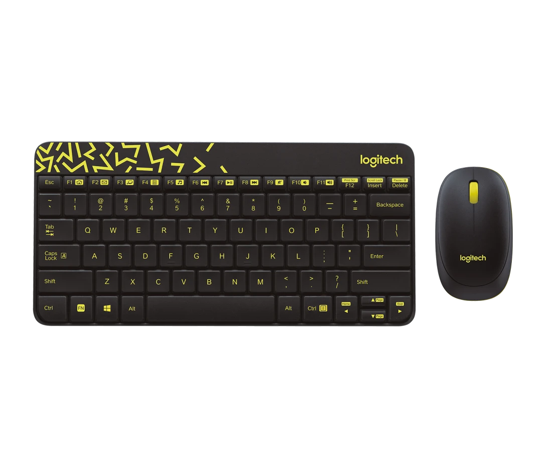 LOGITECH MK240 NANO BLACK YELLOW WIRELESS