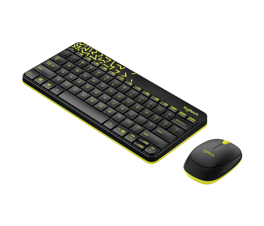 LOGITECH MK240 NANO BLACK YELLOW WIRELESS