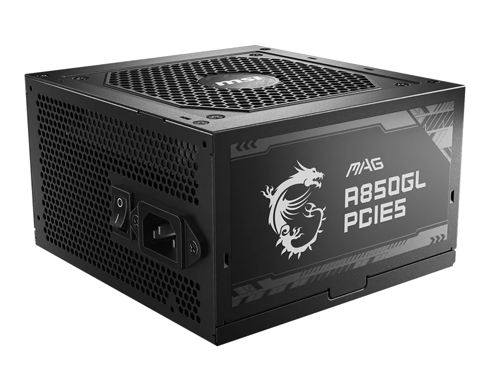 MSI MAG A850GL PCIE5 850W 80 PLUS GOLD ATX 3.1 FULLY MODULAR - BLACK