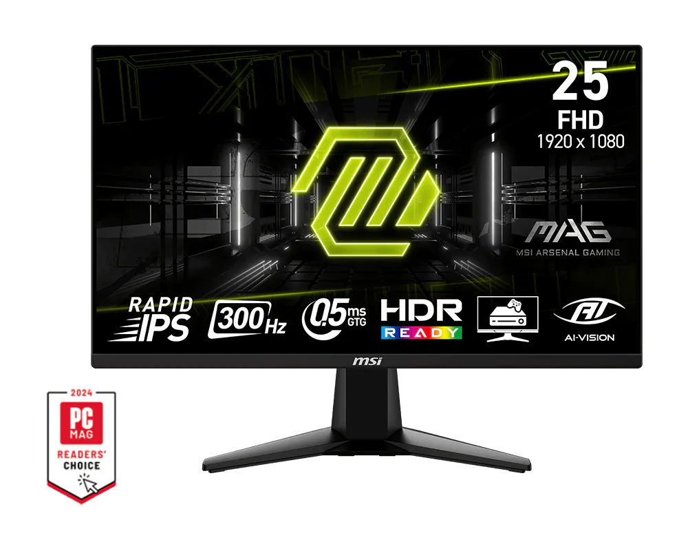 MSI MAG 255XF 24.5" FHD 300HZ 0.5MS RAPID IPS PANEL