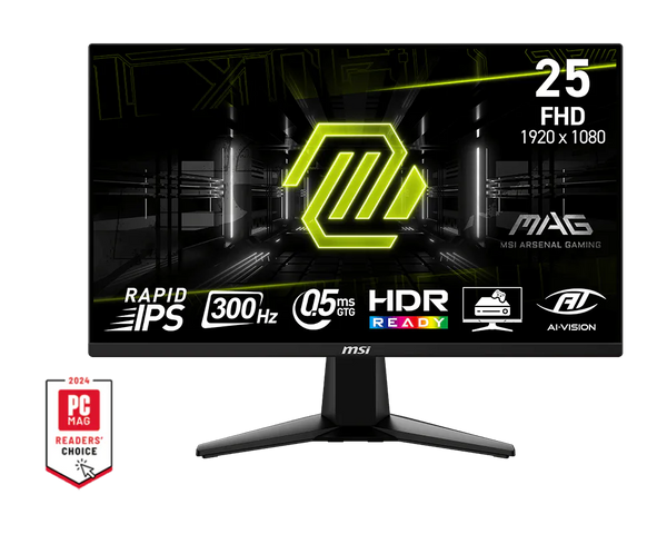 MSI MAG 255XF 24.5" FHD 300HZ 0.5MS RAPID IPS PANEL