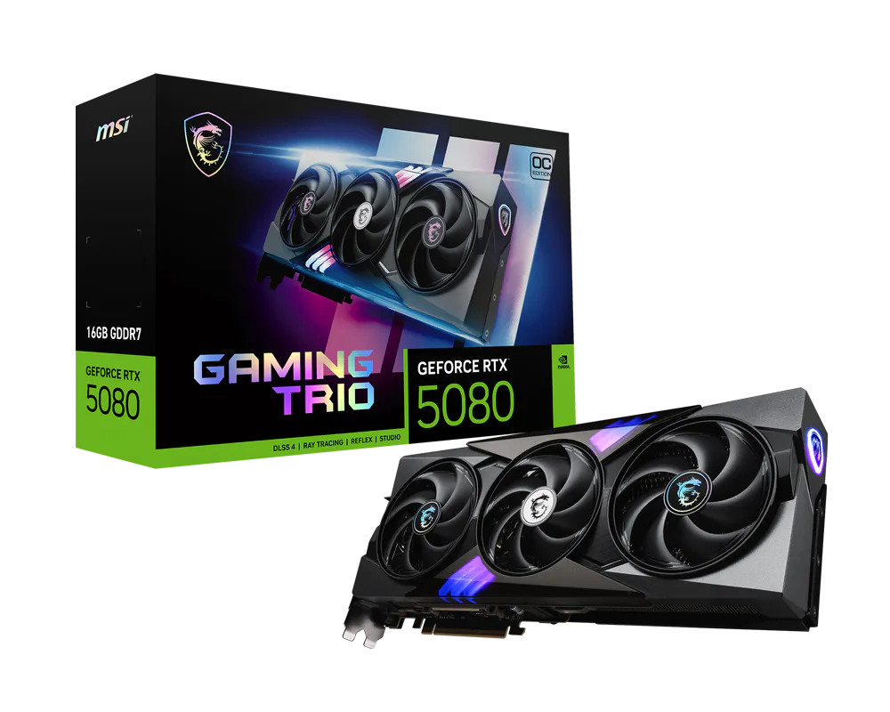 MSI GEFORCE RTX 5080 16GB GAMING TRIO OC EDITION