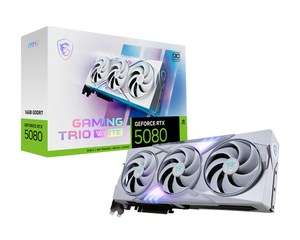 MSI GEFORCE RTX 5080 16GB GAMING TRIO OC EDITION - WHITE