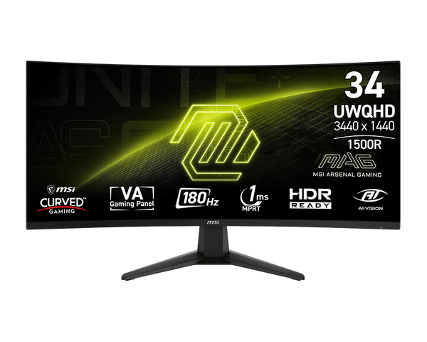 MSI MAG 346CQ 34" UWQHD 180HZ 1MS CURVED VA PANEL
