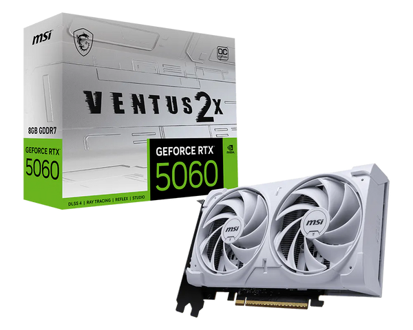 MSI GEFORCE RTX 5060 8GB VENTUS 2X OC EDITION  - WHITE