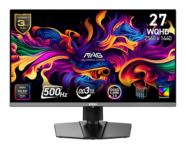 MSI MAG 272QP QD-OLED X50 27" WQHD 500HZ 0.03MS QD-OLED PANEL