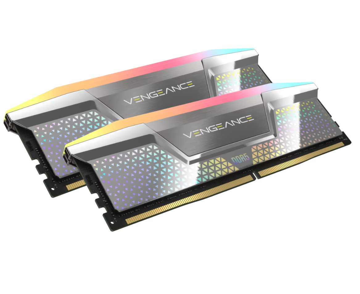 CORSAIR VENGEANCE RGB CUDIMM 48GB (2x24GB) DDR5 7000MHz CL36 - CHROME