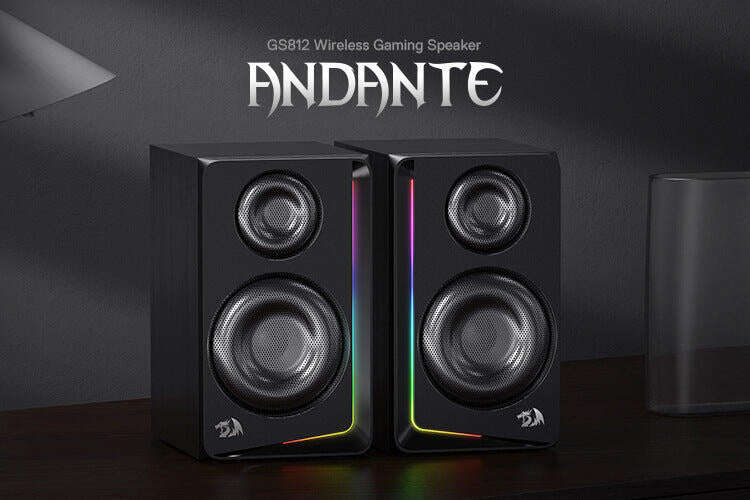 REDRAGON GS812 ANDANTE RGB WOODEN DESKTOP SPEAKERS