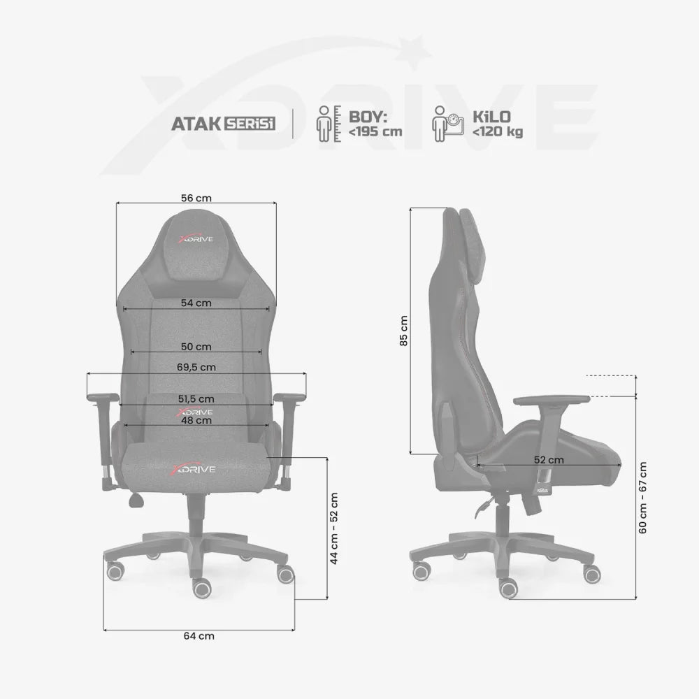 XDRIVE ATAK - GREY FABRIC BLACK LEATHER