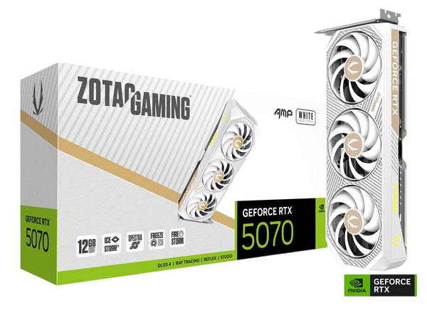 ZOTAC GEFORCE RTX 5070 12GB AMP OC EDITION - WHITE