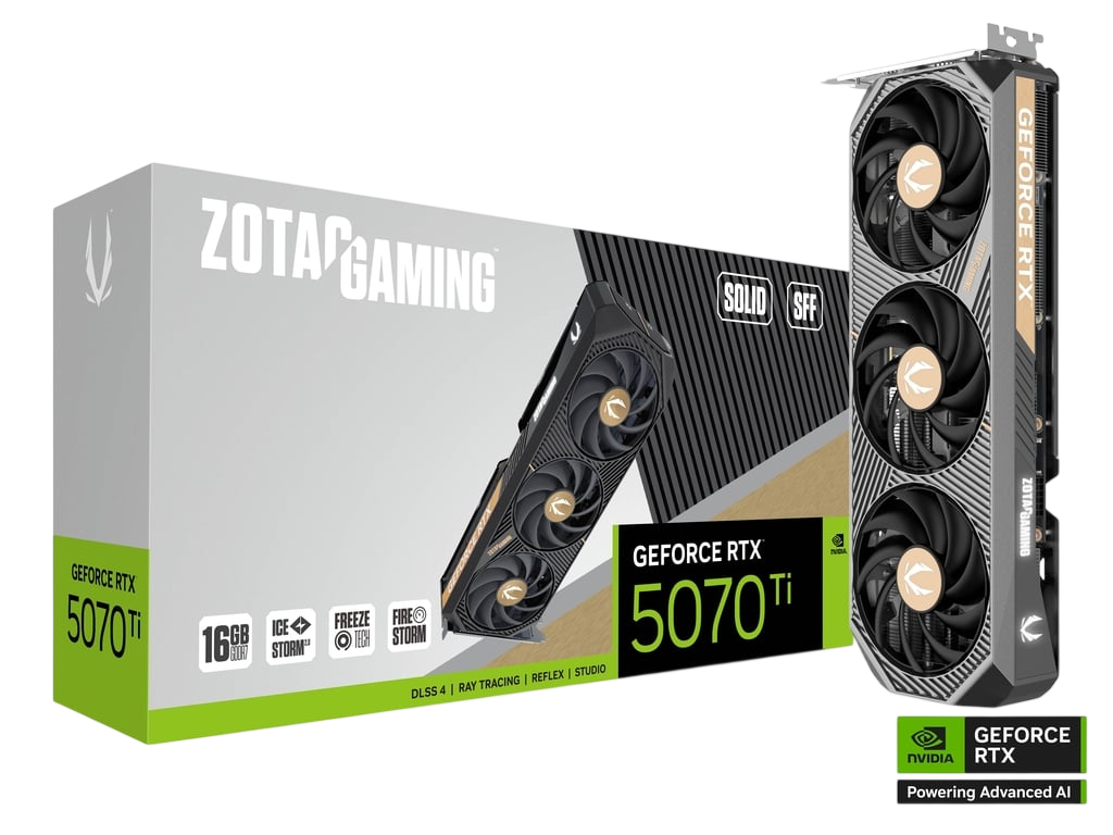 ZOTAC GEFORCE RTX 5070 TI 16GB SOLID SFF OC - BLACK