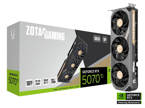 ZOTAC GEFORCE RTX 5070 TI 16GB SOLID SFF OC - BLACK