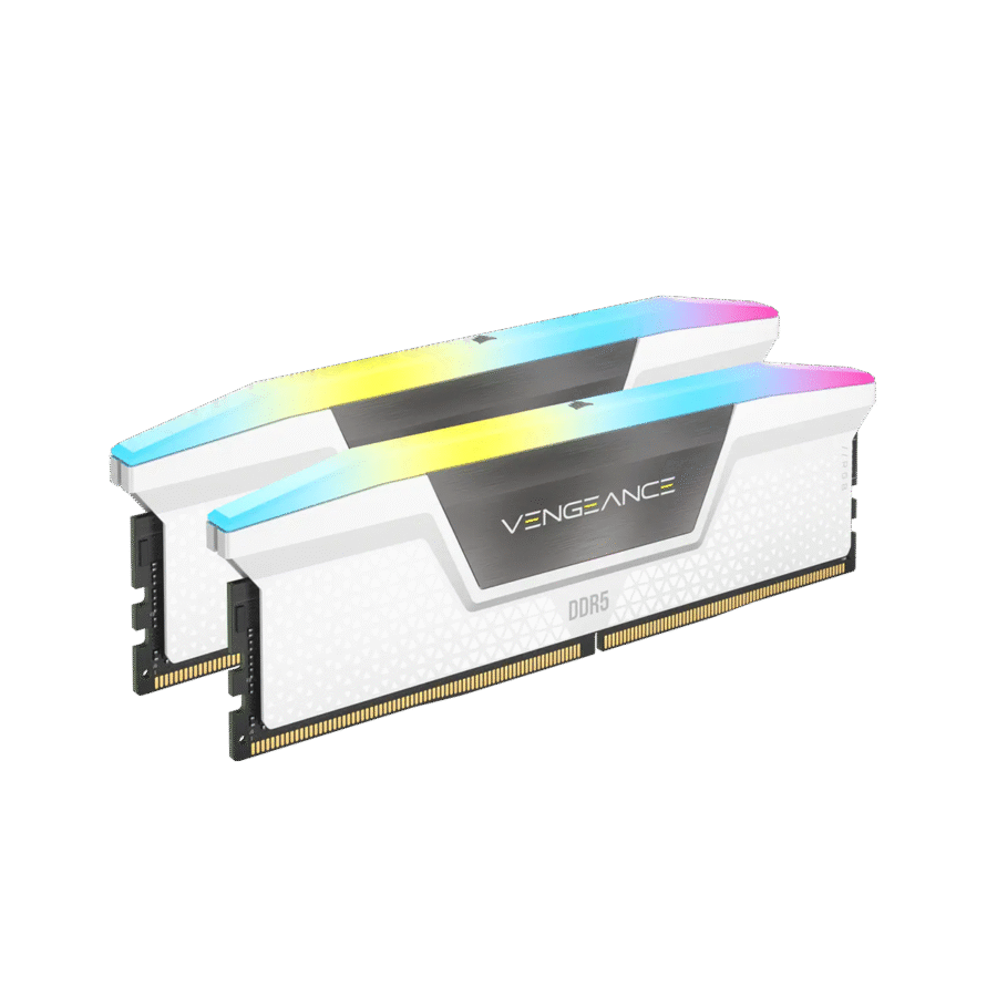 CORSAIR VENGEANCE RGB DDR5 32GB (2x16GB) 6000MHz CL36 MEMORY KIT WHITE - Image 2