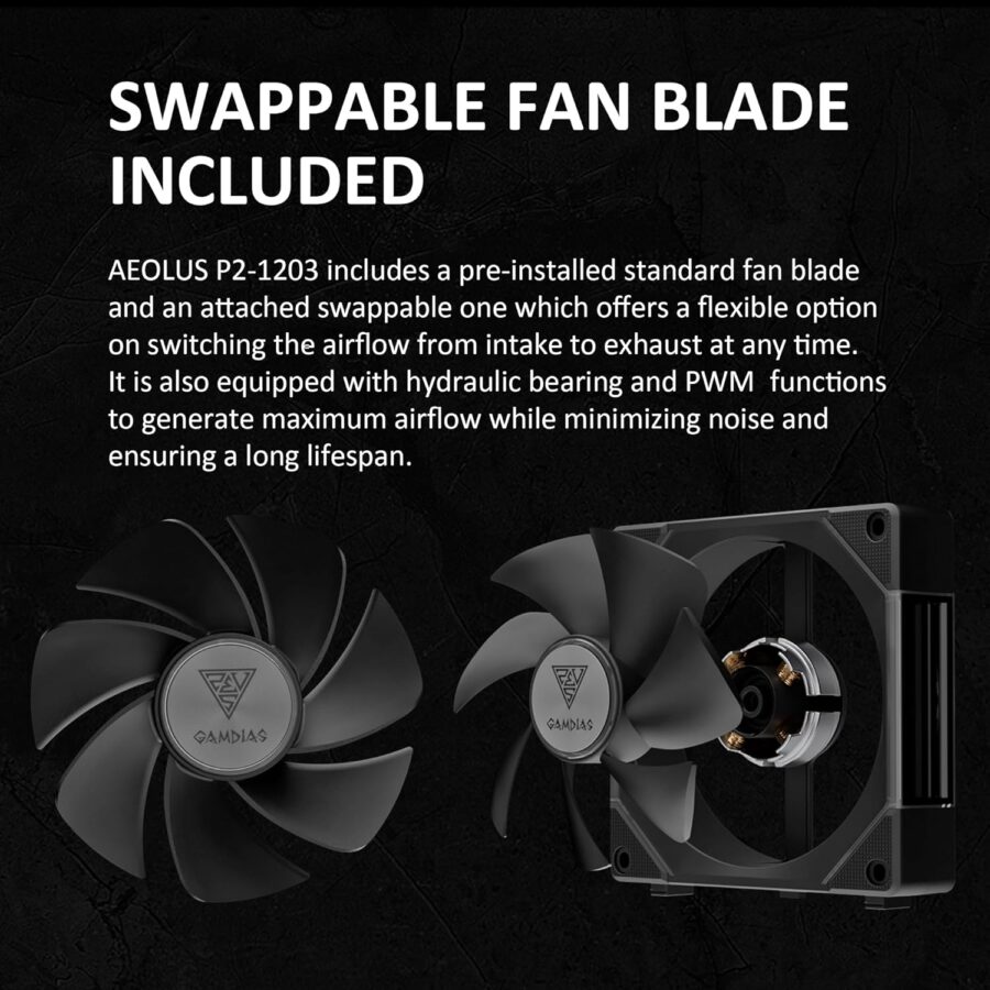 GAMDIAS AEOLUS P2-1203 PACK OF 3 FANS - Image 2
