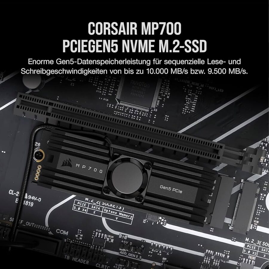 CORSAIR MP700 2TB PCIe Gen5 NVMe M.2 SSD WITH HEATSINK - Image 2