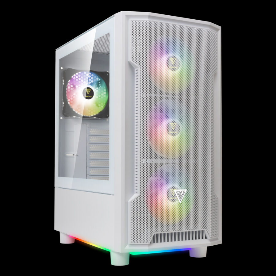 GAMDIAS ATHENA M6 LITE WHITE MID TOWER ARGB GAMING CASE
