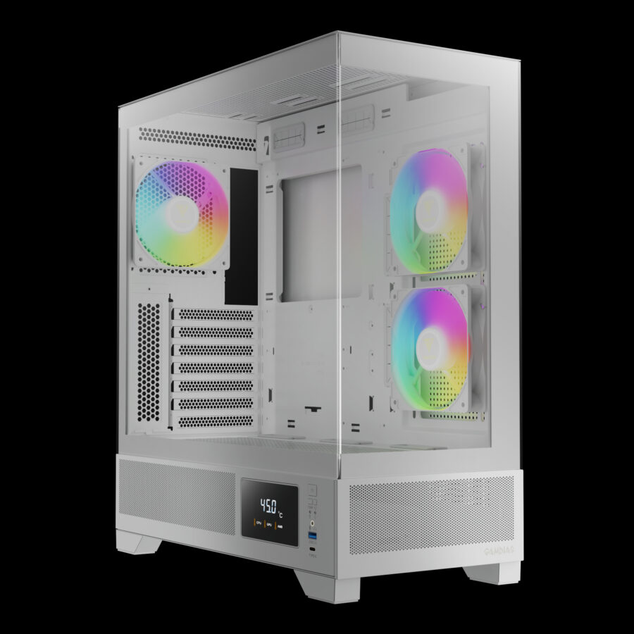 GAMDIAS ATLAS M1 DIGITAL WHITE MID TOWER ARGB GAMING CASE - Image 4