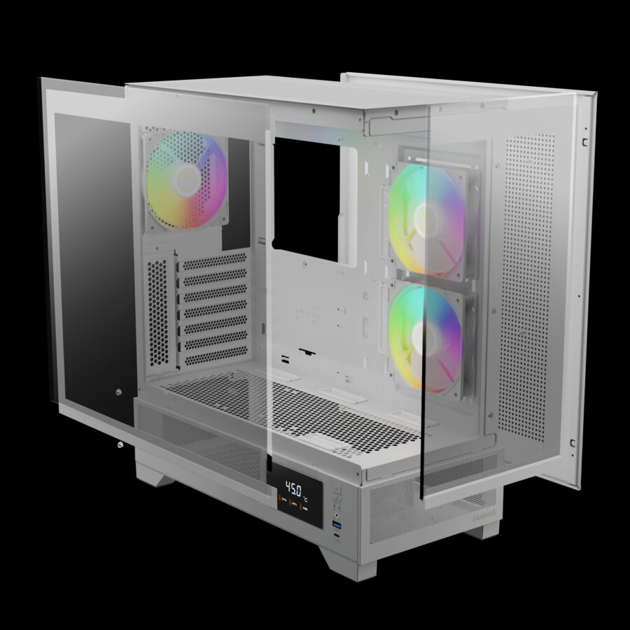 GAMDIAS ATLAS M1 DIGITAL WHITE MID TOWER ARGB GAMING CASE - Image 3