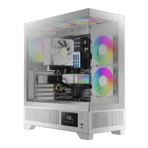 GAMDIAS ATLAS M1 DIGITAL WHITE MID TOWER ARGB GAMING CASE
