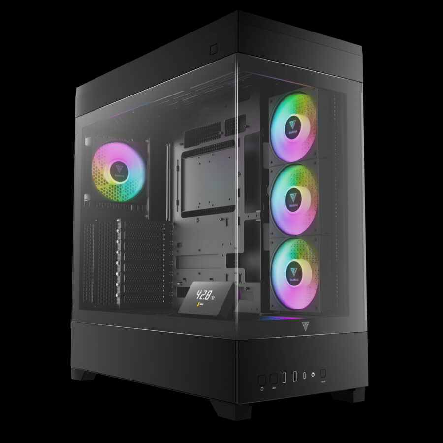 GAMDIAS ATLAS P1 DIGITAL BLACK MID TOWER ARGB GAMING CASE - Image 2