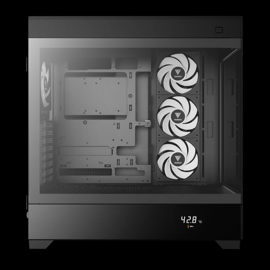 GAMDIAS ATLAS P1 DIGITAL BLACK MID TOWER ARGB GAMING CASE - Image 4
