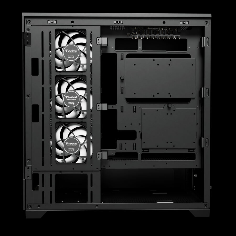 GAMDIAS ATLAS P1 DIGITAL BLACK MID TOWER ARGB GAMING CASE - Image 5