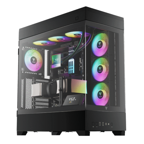 GAMDIAS ATLAS P1 DIGITAL BLACK MID TOWER ARGB GAMING CASE