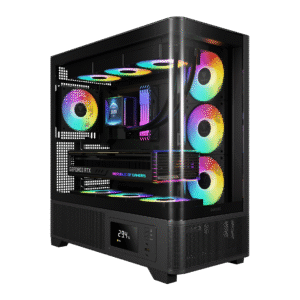 GAMDIAS ATLAS P2 CG BLACK MID TOWER ARGB GAMING CASE