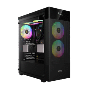 GAMDIAS AURA GC5 ELITE BLACK MID TOWER ARGB GAMING CASE