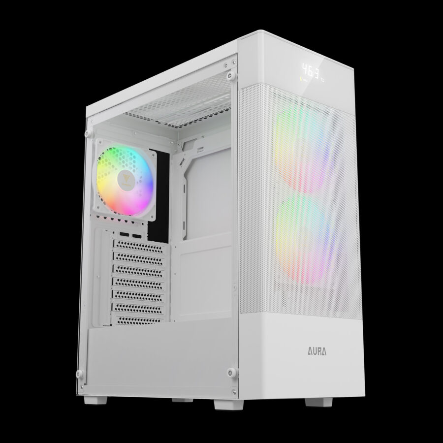 GAMDIAS AURA GC5 ELITE WHITE MID TOWER ARGB GAMING CASE - Image 4