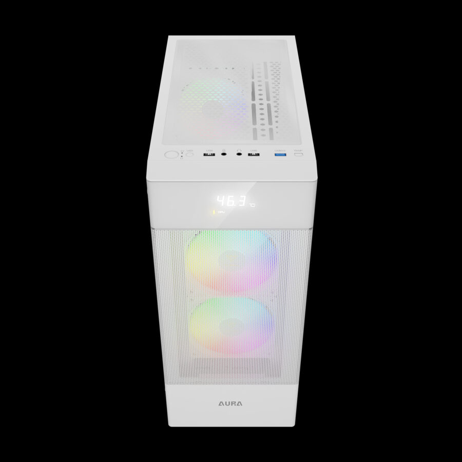 GAMDIAS AURA GC5 ELITE WHITE MID TOWER ARGB GAMING CASE - Image 3